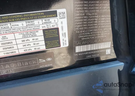 2020 Land Rover Range Rover Sport Hse Mhev z USA, uszkodzony, nr VIN SALWR2SU4LA746888